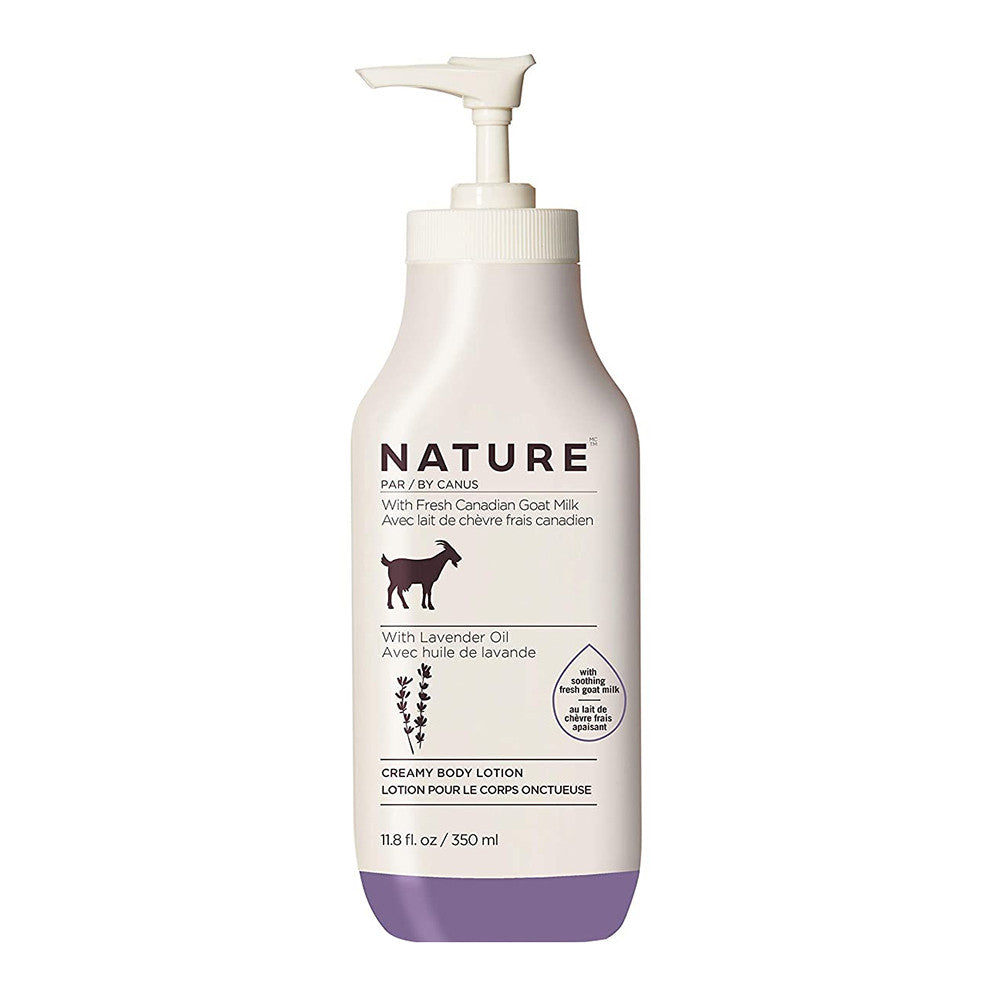 Canus Nature Moisturizing Lotion with Fresh Goats Milk Lavender Oil, 11.8 Oz